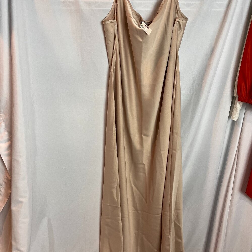 Women's Lingere Beige Cupcakes & Cashmere Satin Gown, Size XL